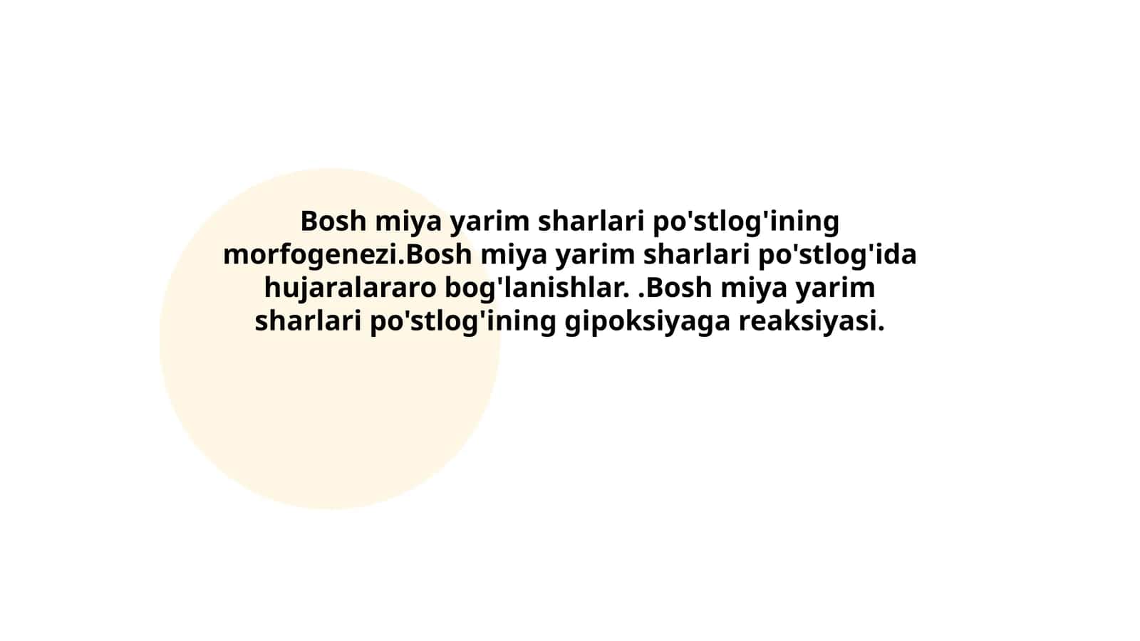 Bosh miya yarim sharlari po'stlog'ining morfogenezi 1