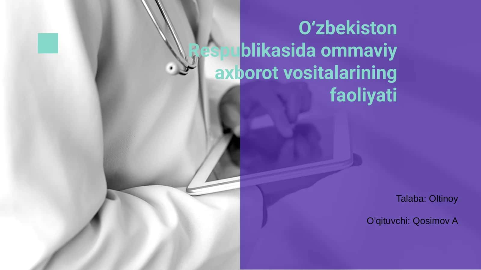 Oʻzbekiston Respublikasida ommaviy axborot vositalarining faoliyati 1