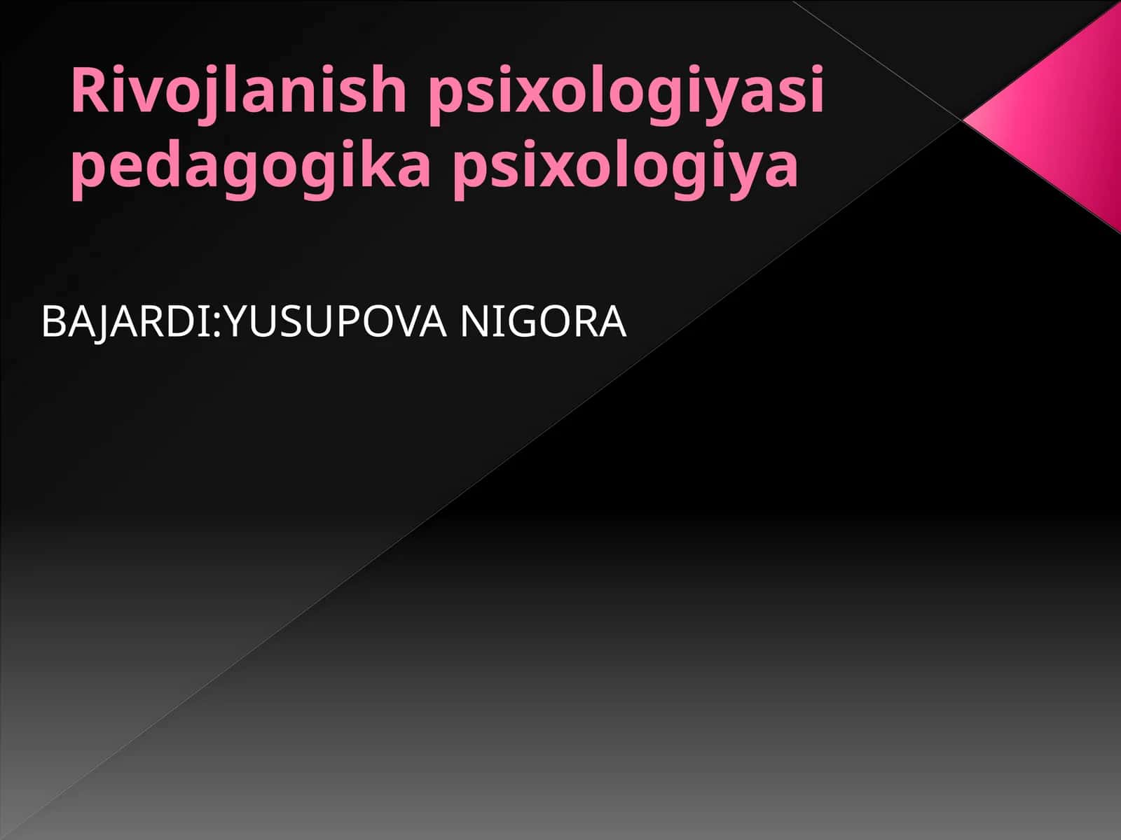 O’spirinlik dаvri 1