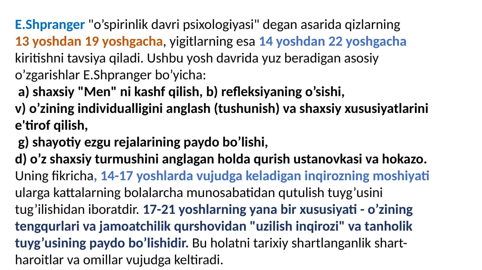 o’spirinlik davri psixologiyasi 1