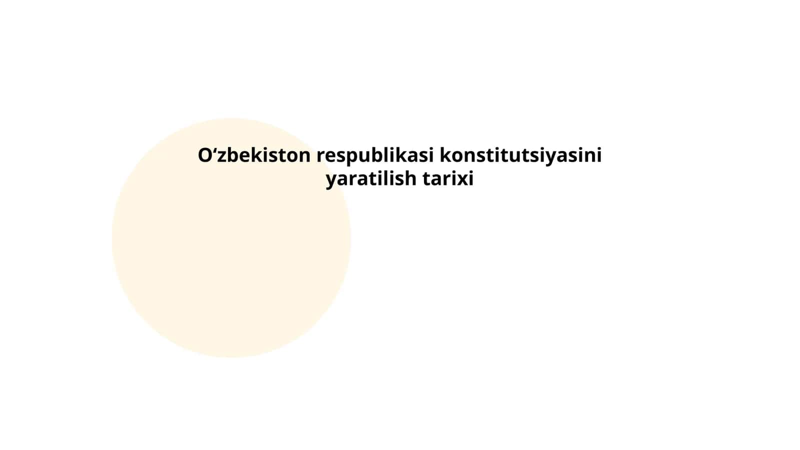Oʻzbekiston respublikasi konstitutsiyasini yaratilish tarixi 1