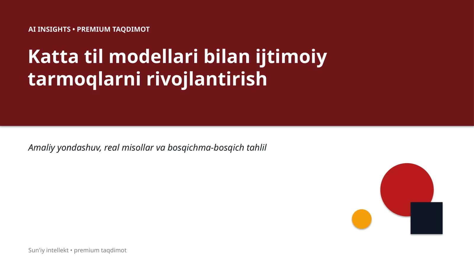 Katta til modellari bilan ijtimoiy tarmoqlarni rivojlantirish 1