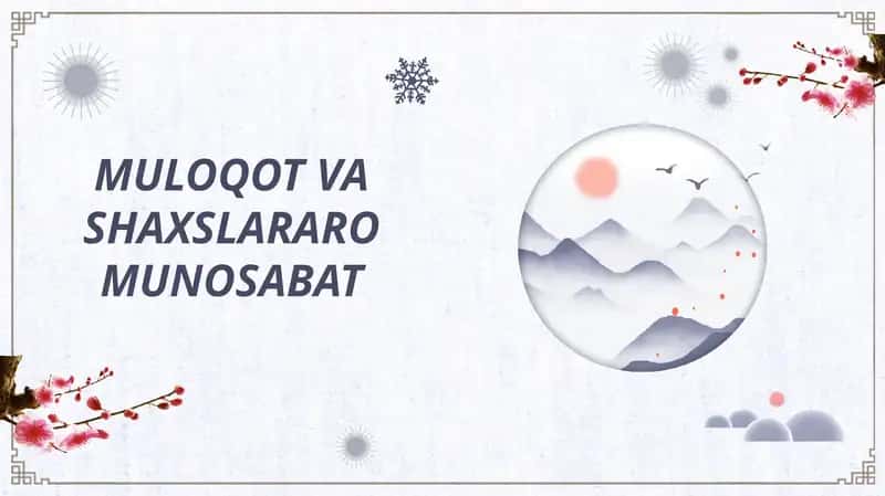 Muloqot va shaxslararo munosabat 1
