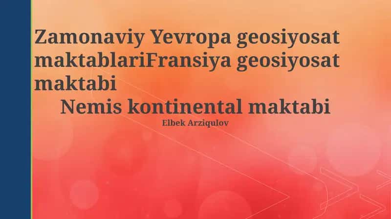Fransiya geosiyosat maktabi 1