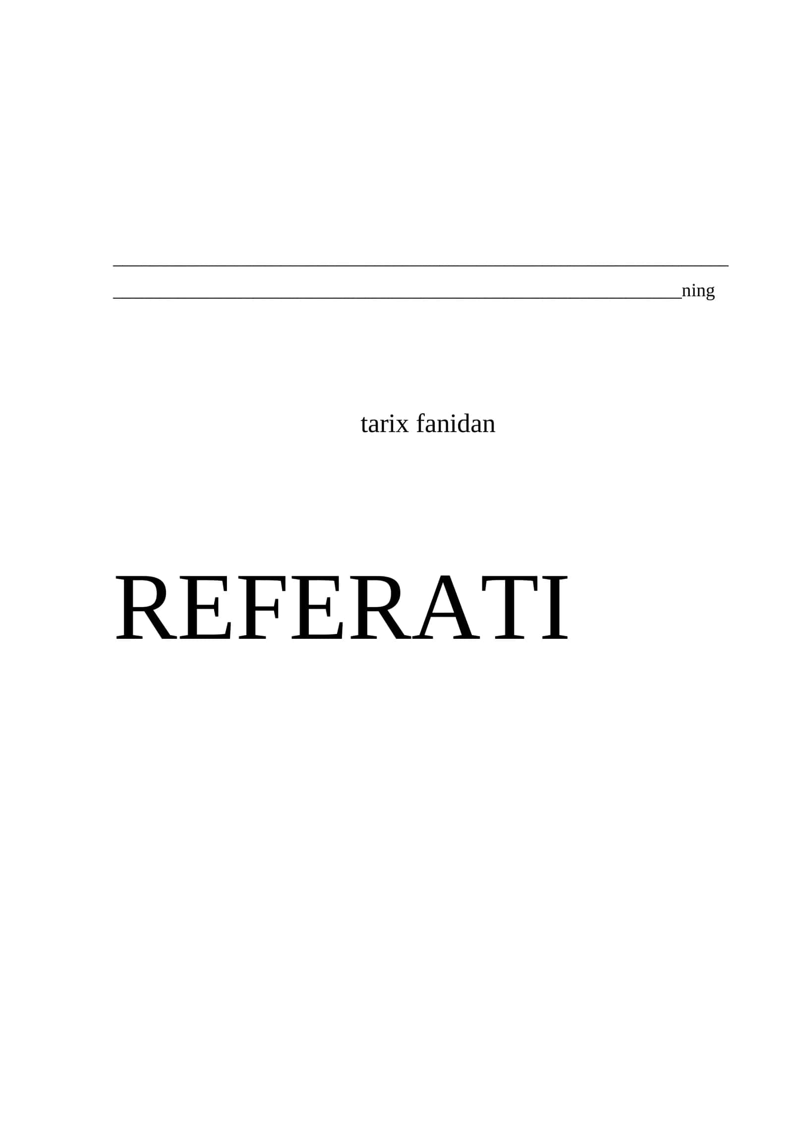 Xitoy tarixi fanidan REFERATI 1