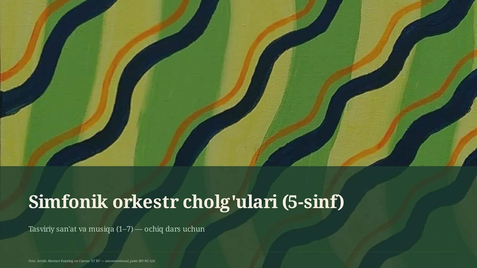 Simfonik orkestr cholg'ulari (5-sinf) 1