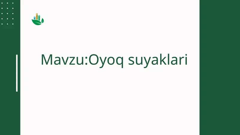Oyoq suyaklari 1