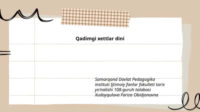 Qadimgi xettlar dini 1