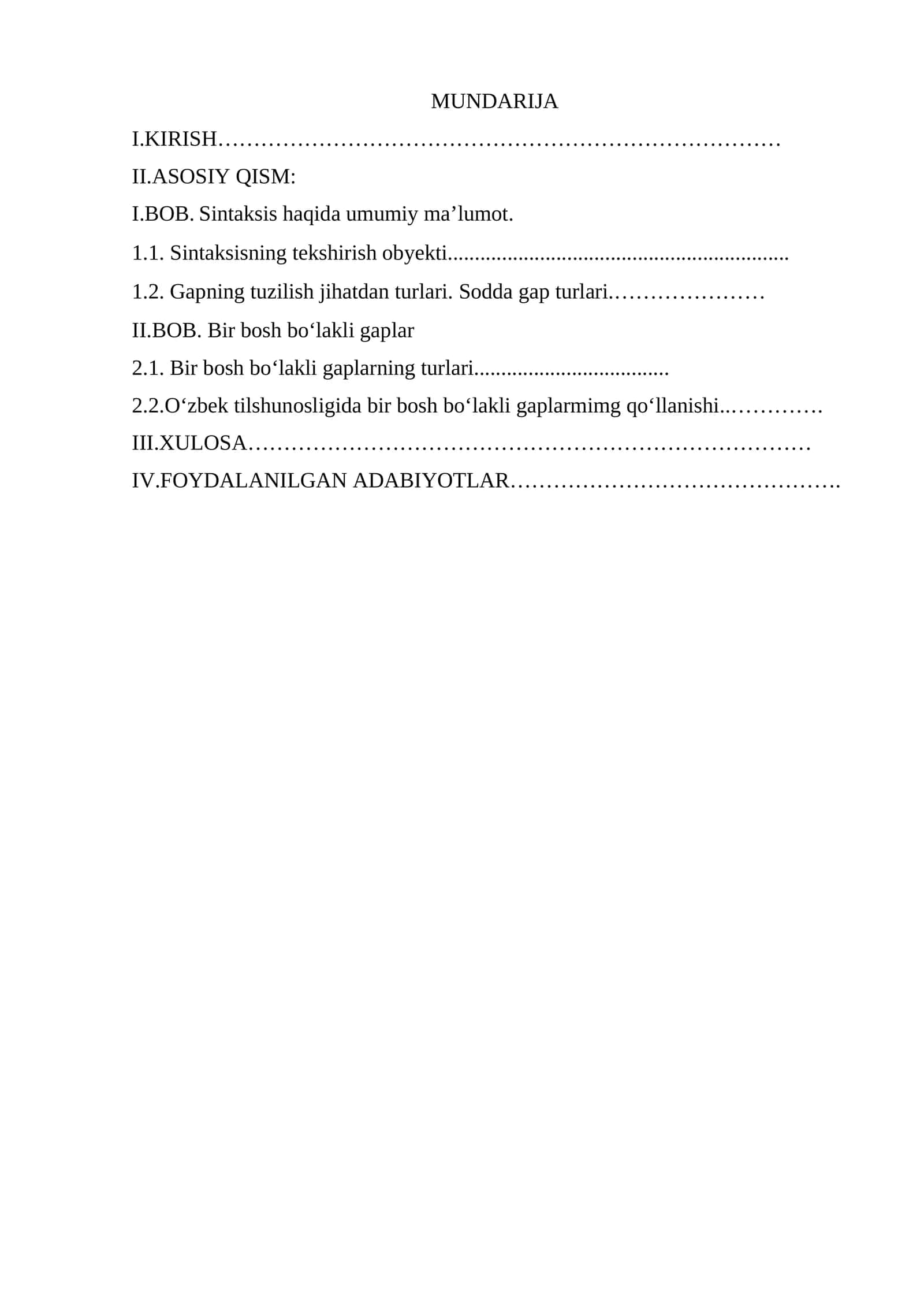 Sintaksis haqida umumiy ma’lumot 1