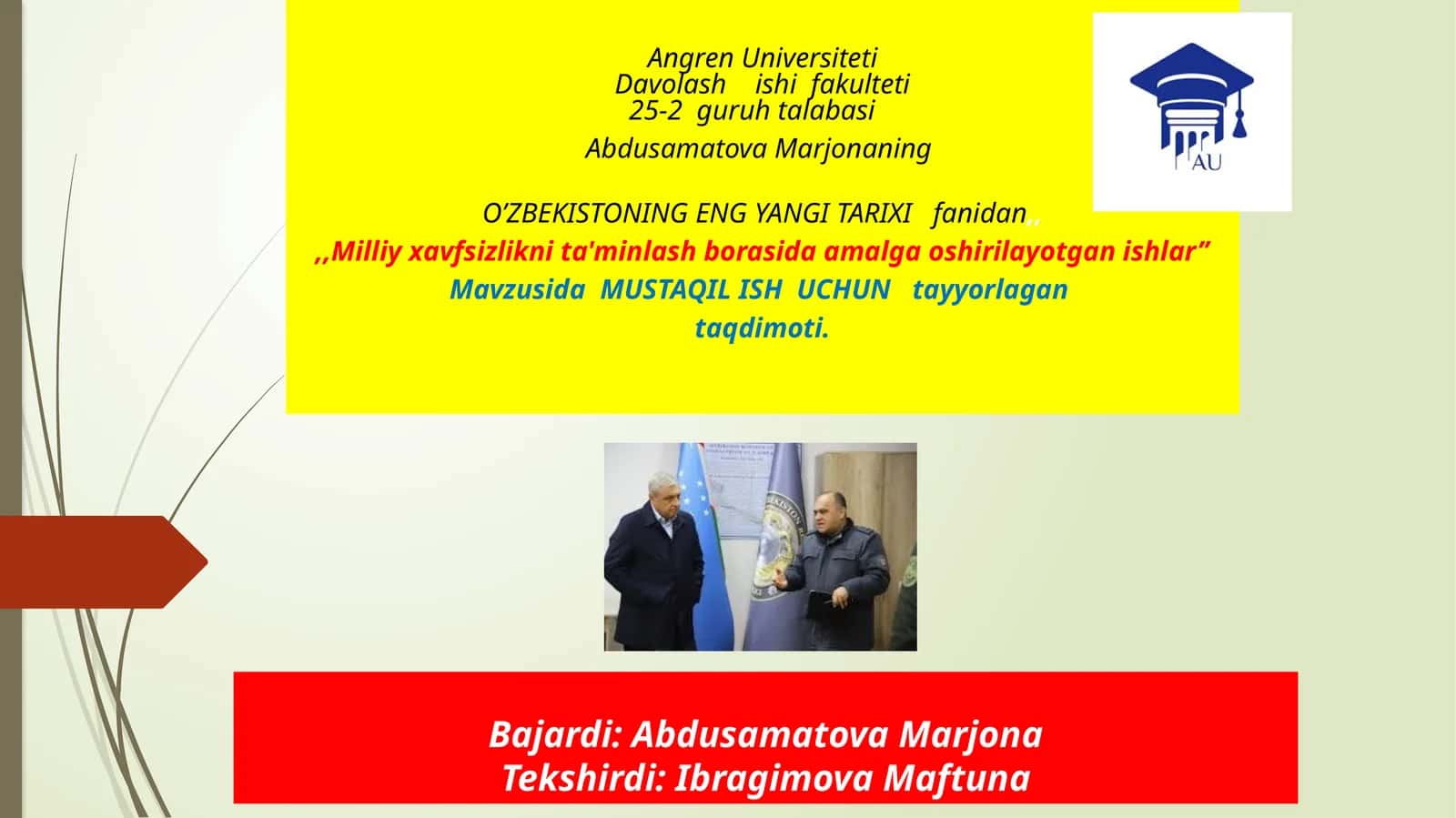 O’ZBEKISTONING ENG YANGI TARIXIfanidan 1