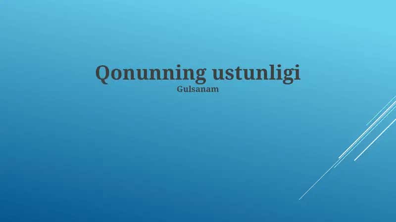 O'zbekistondagi qonun ustuvorligi holati 1