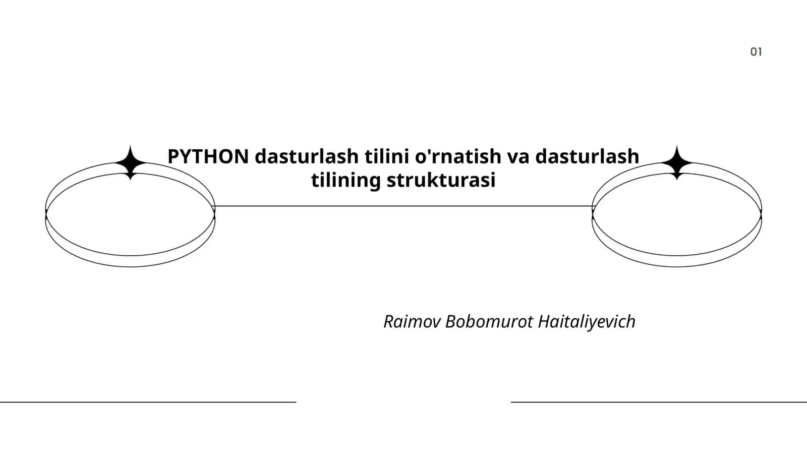 PYTHON dasturlash tilini o'rnatish va dasturlash tilining strukturasi 1