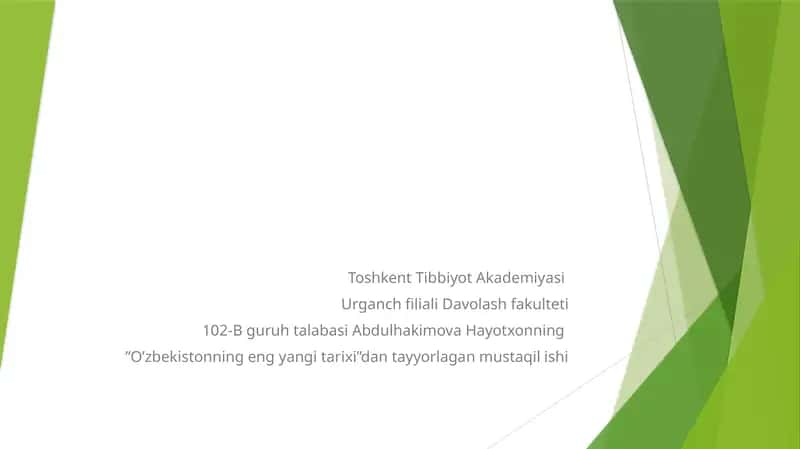 O‘zbekistonning eng yaxshi tarixi 1