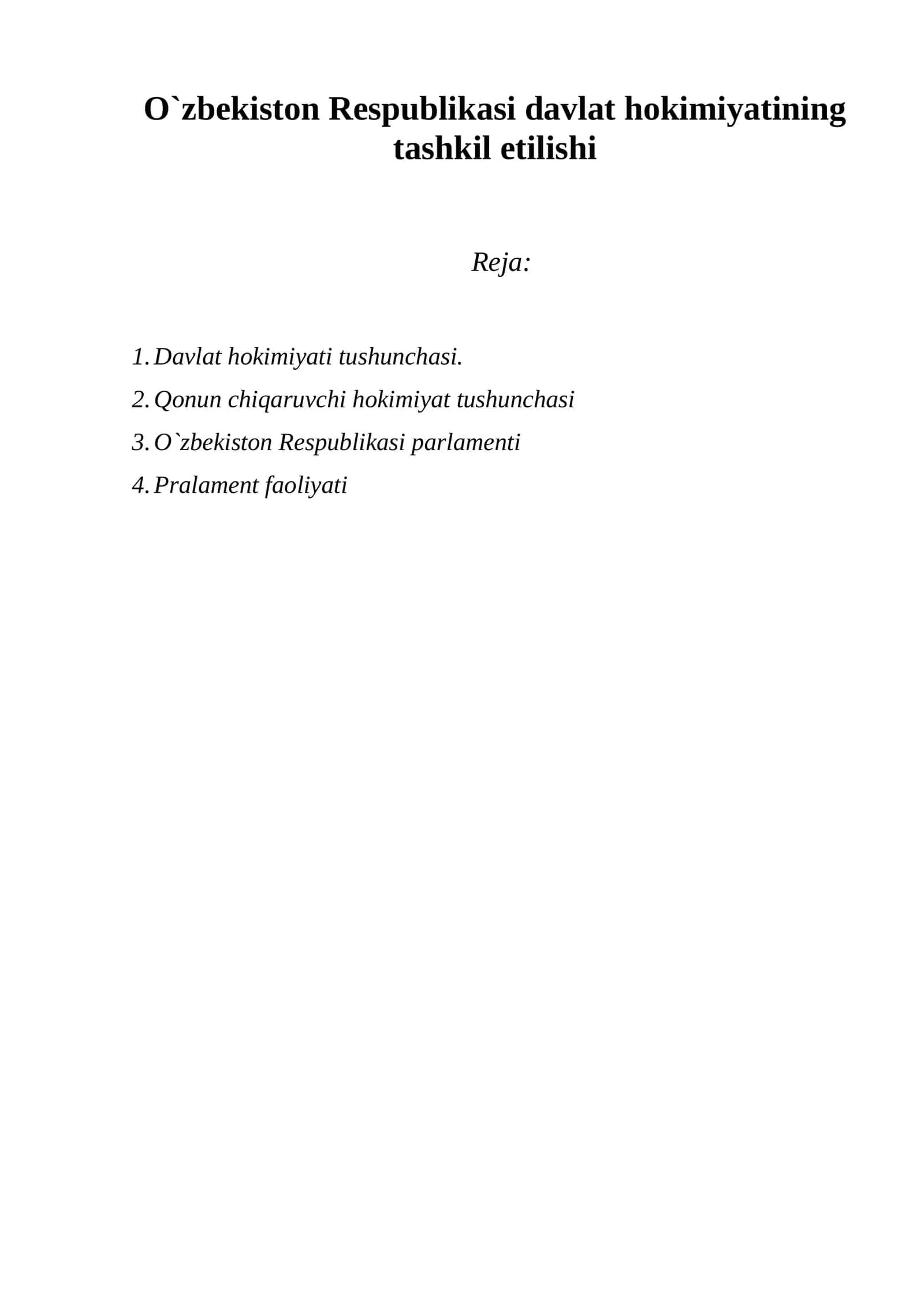 Davlat hokimiyati tushunchasi 1