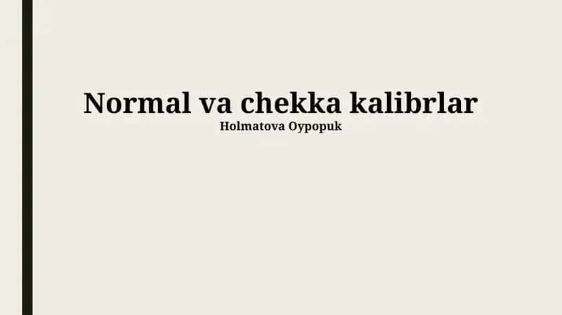 Oddiy va Kalibrlangan Manometrlar 1