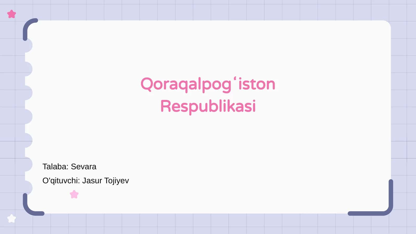 Qoraqalpogʻiston Respublikasi haqida umumiy ma'lumot 1