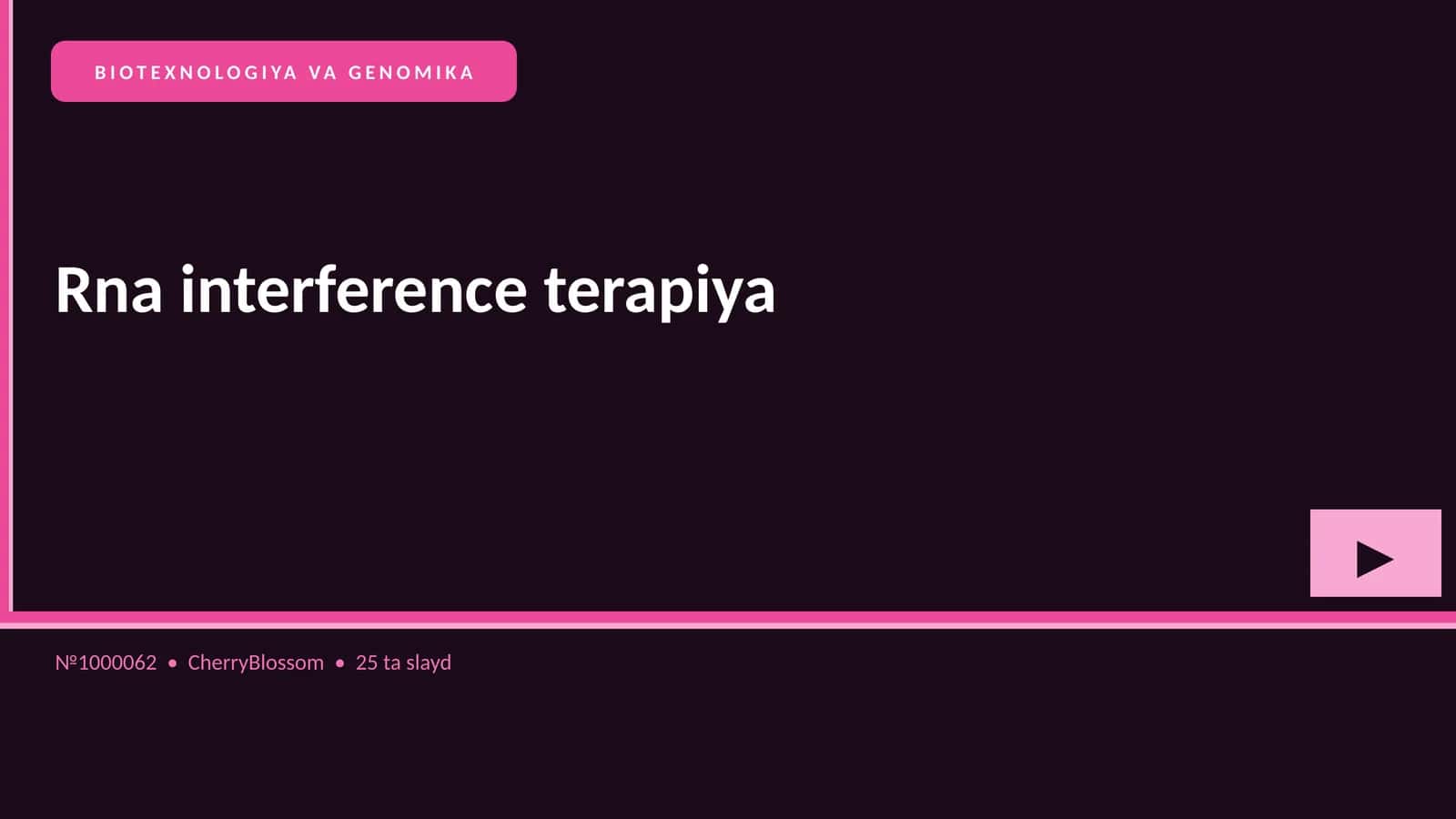 Rna interference terapiya 1