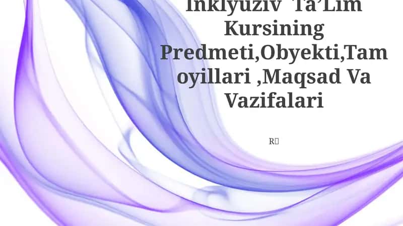 Inklyuziv Ta'Lm Kursi 1