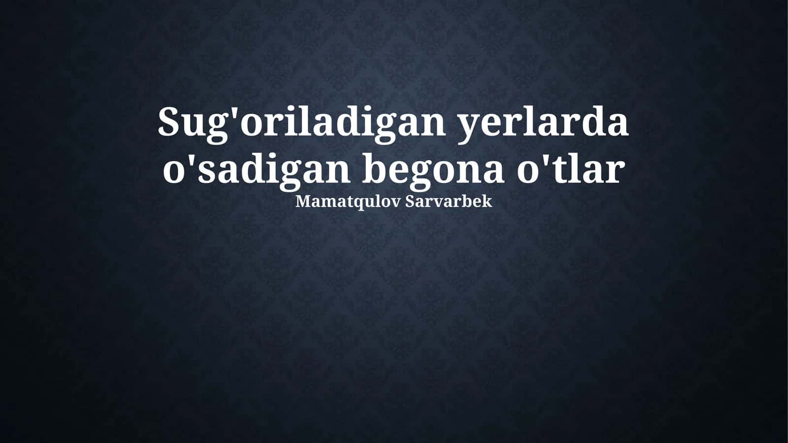 Begona o'tlarga qarshi kurash usullari 1