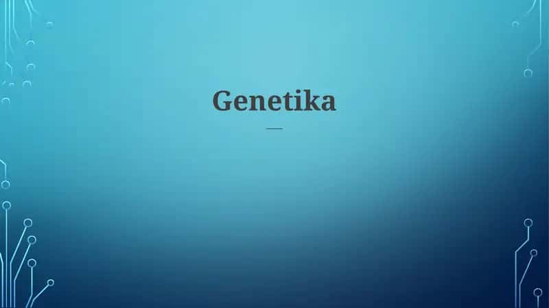 Genetika 1
