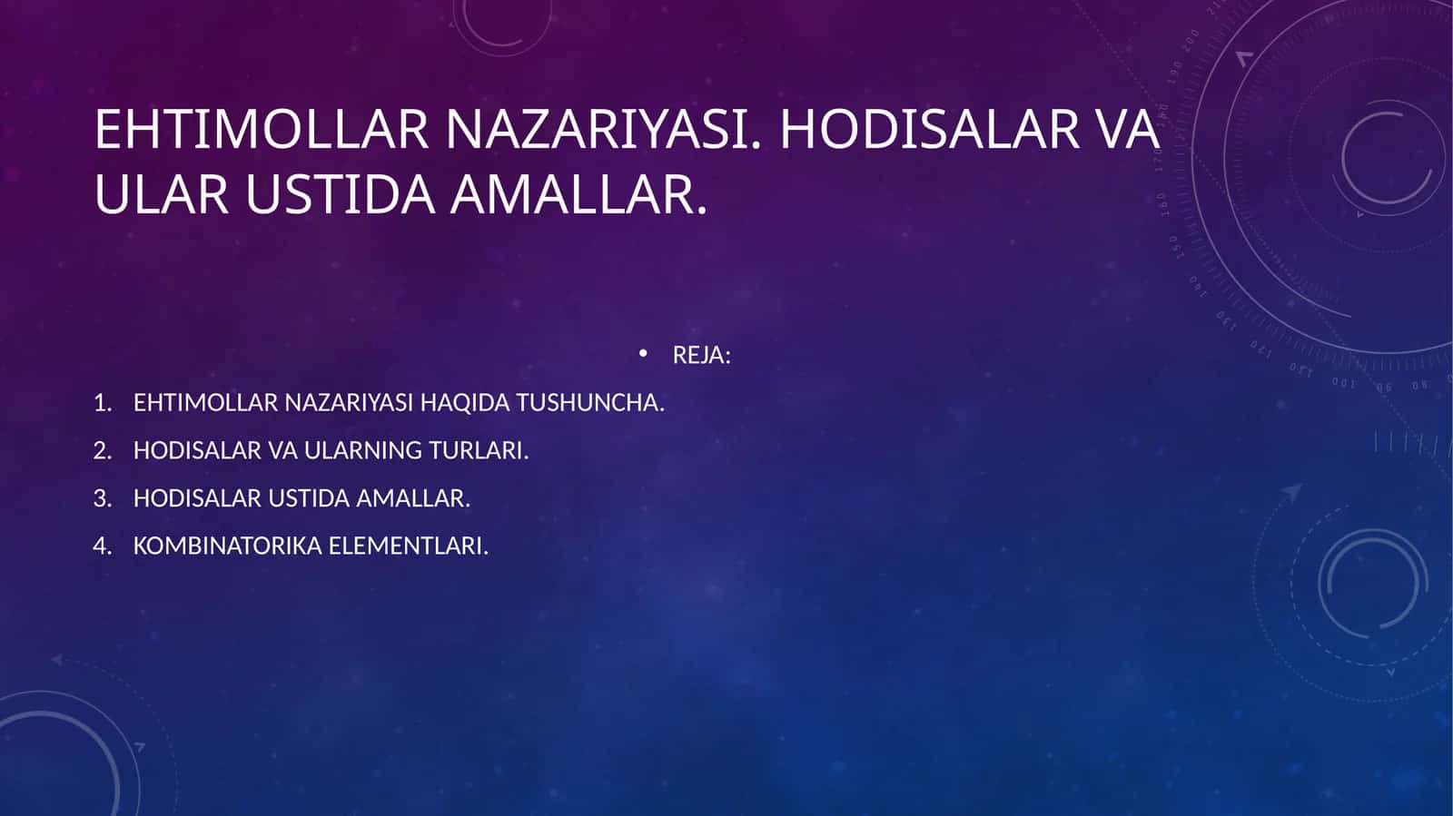 EHTIMOLLAR NAZARIYASI 1