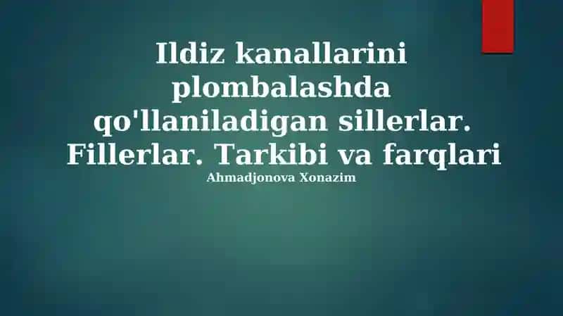 Root kanal sealerlari
