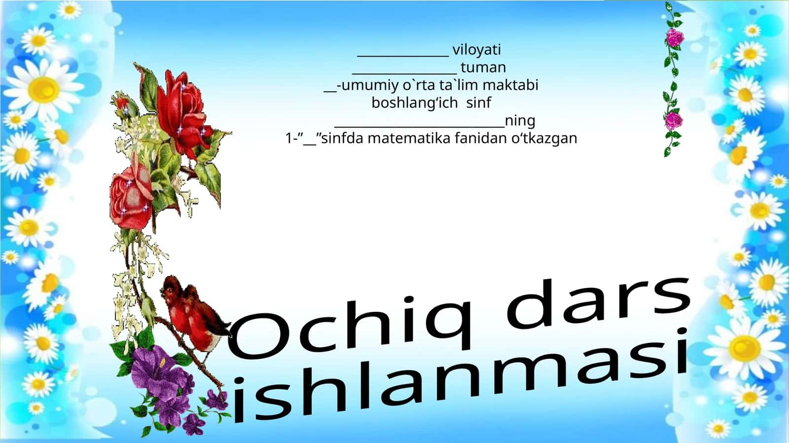 MATEMATIKADARSI1-SINF 1