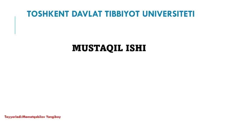 Jigar kasalliklari haqida ma'lumot. 1