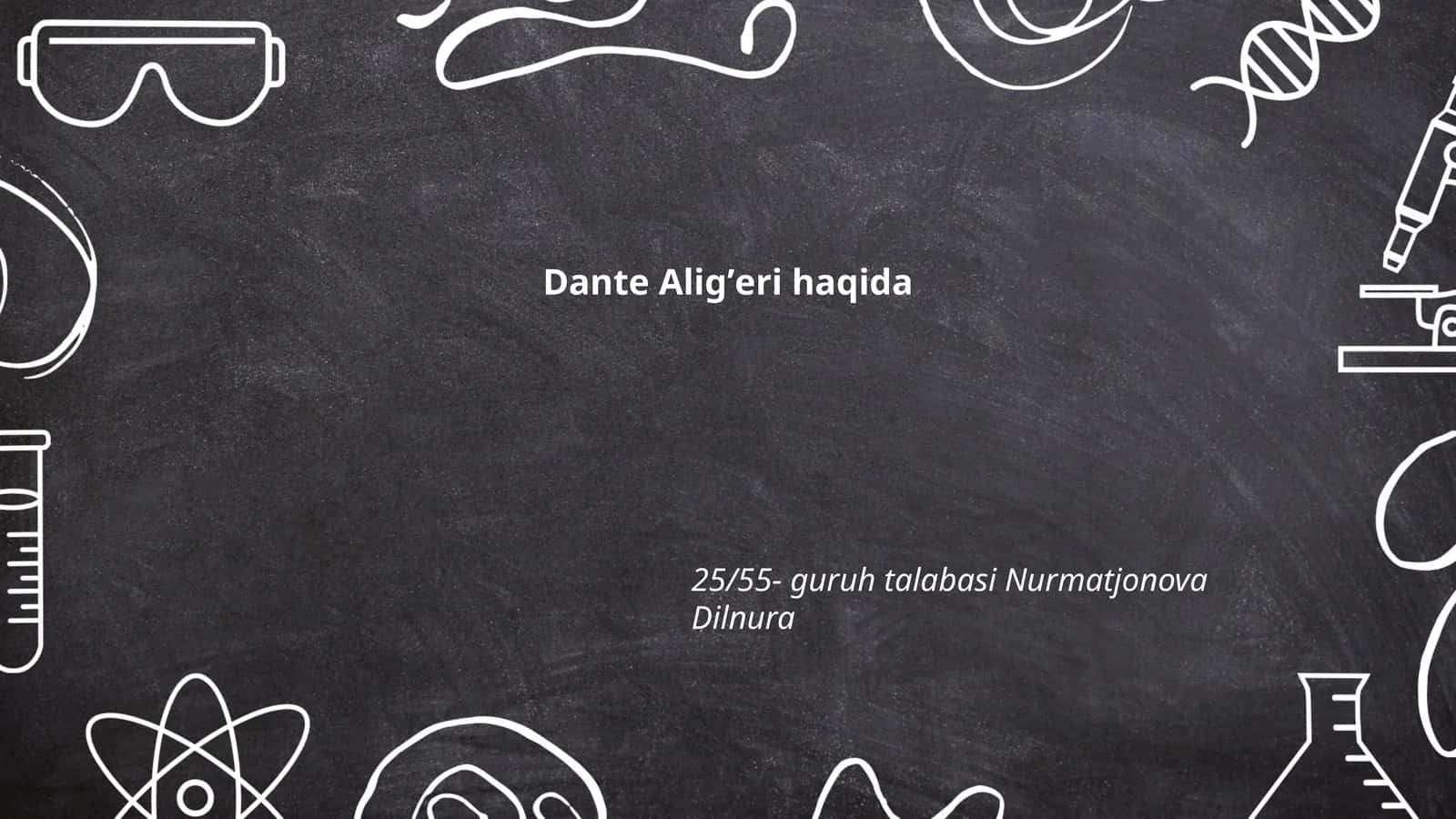 Dante Aligʼeri haqida 1