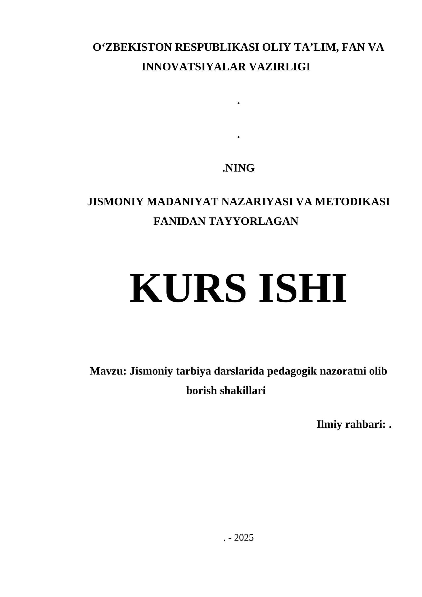 Jismoniy tarbiya darslarida pedagogik nazoratni olib borish shakillari 1