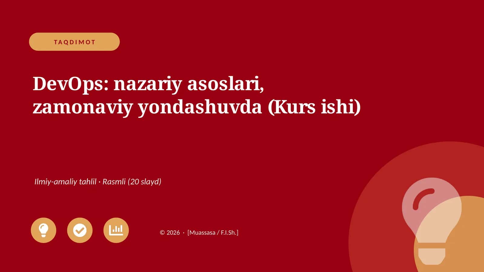 DevOps: nazariy asoslari, zamonaviy yondashuvda (Kurs ishi) 1