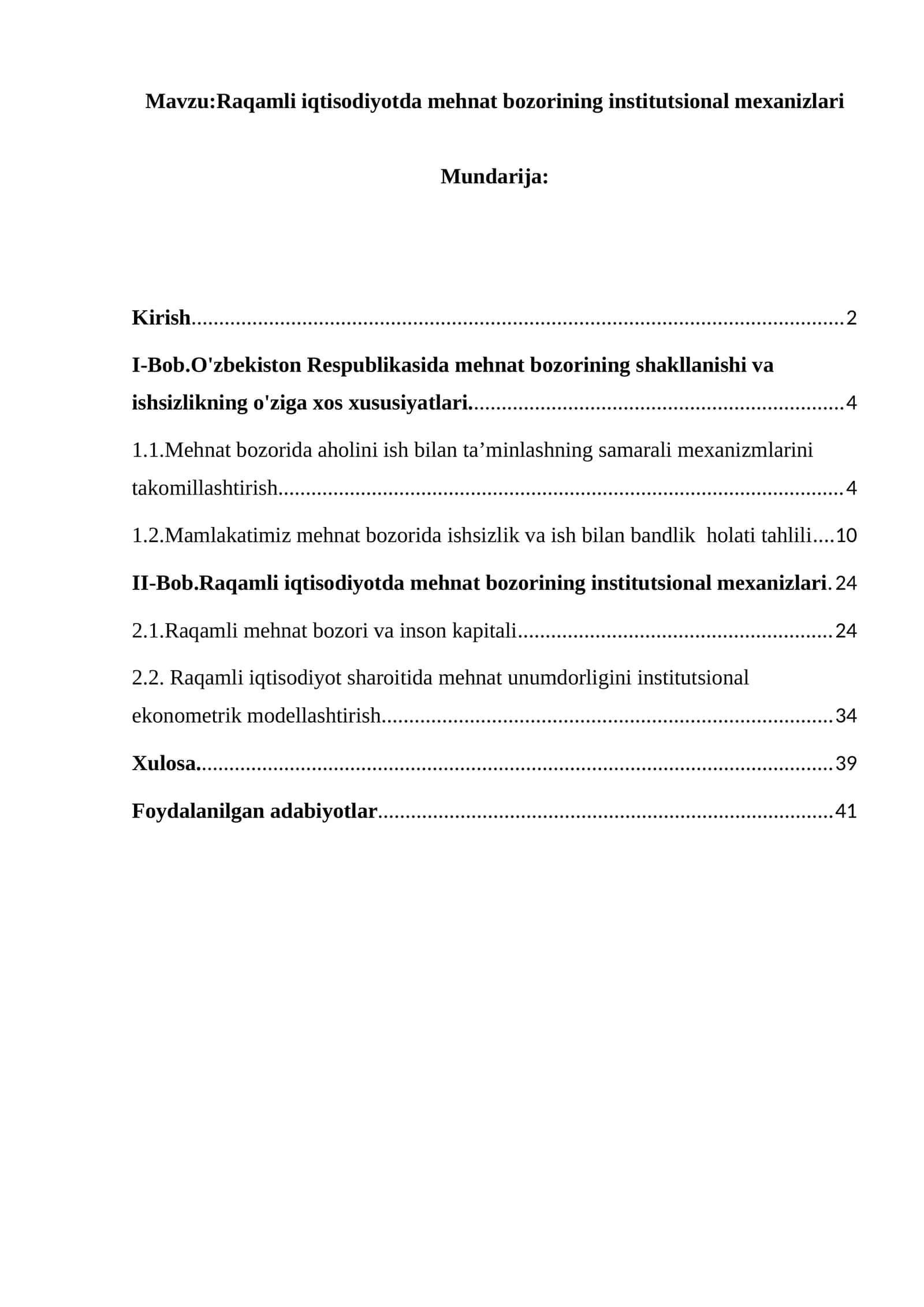Raqamli iqtisodiyotda mehnat bozorining institutsional mexanizlari 1