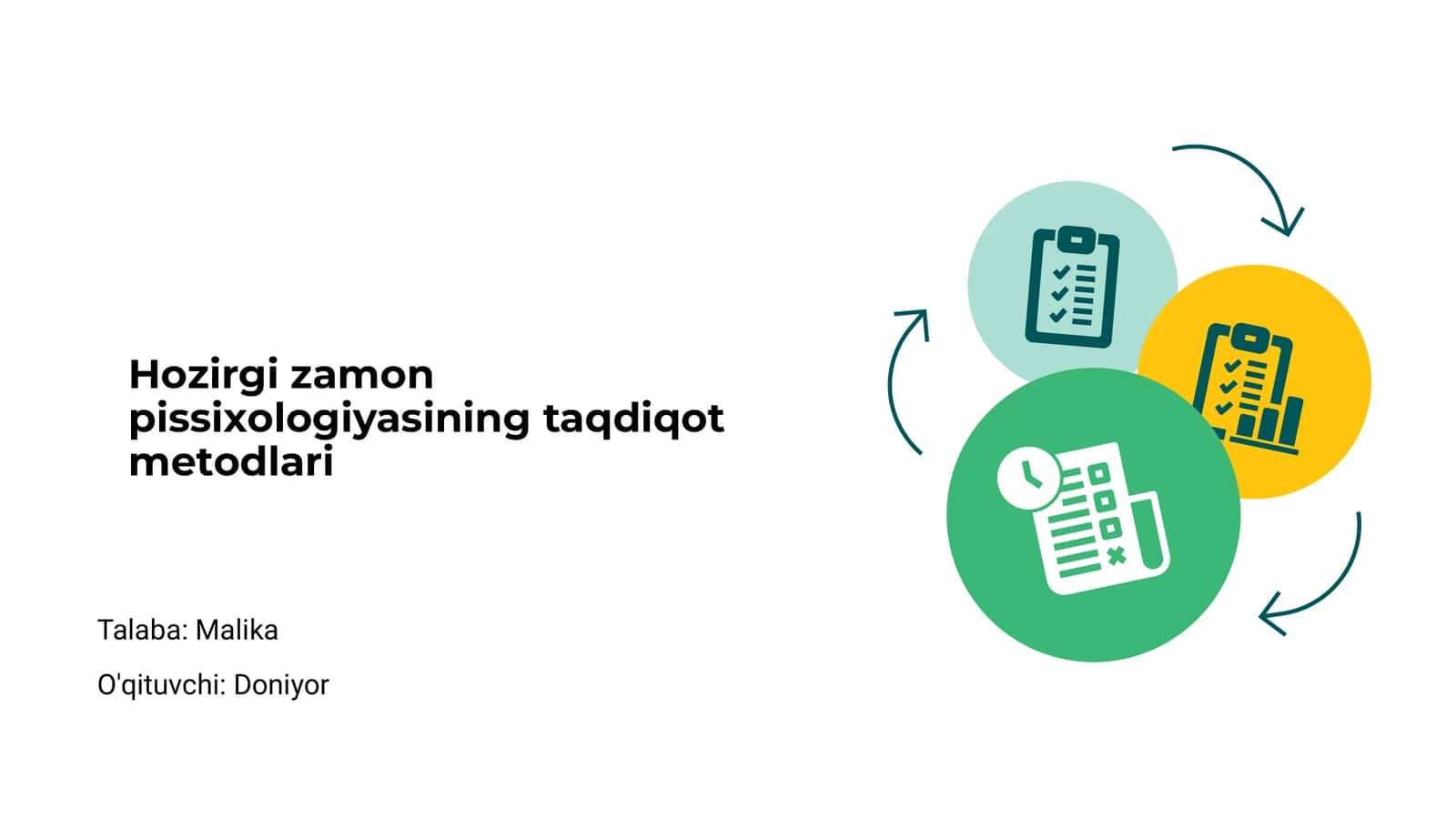 Hozirgi zamon pissixologiyasining taqdiqot metodlari 1
