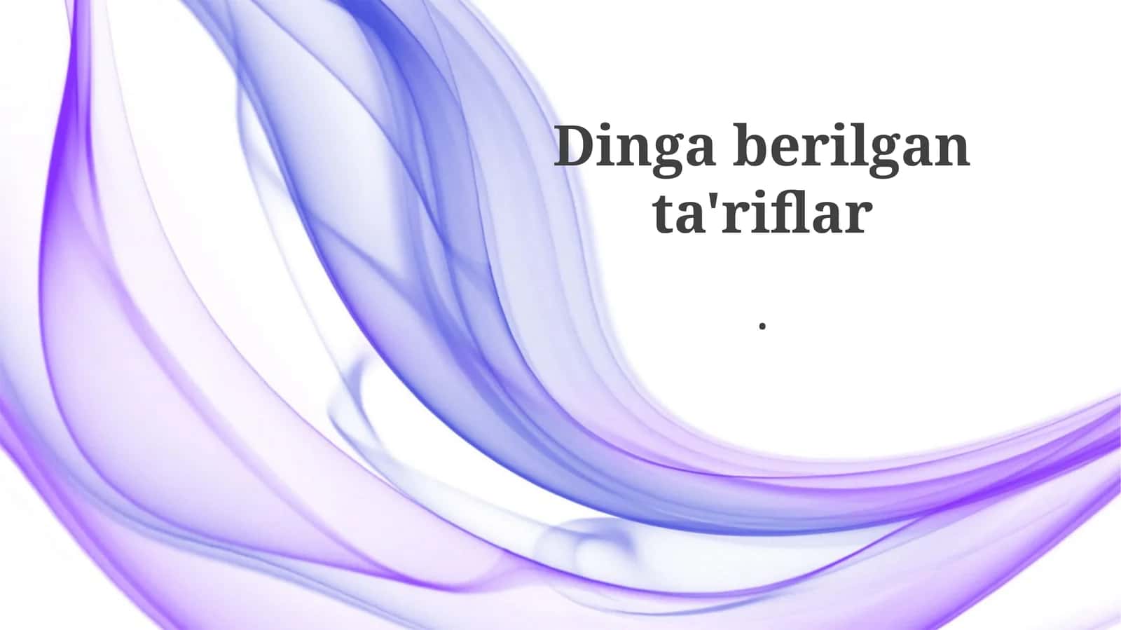 Ta'riflar va Tanqidiy Fikrlash 1