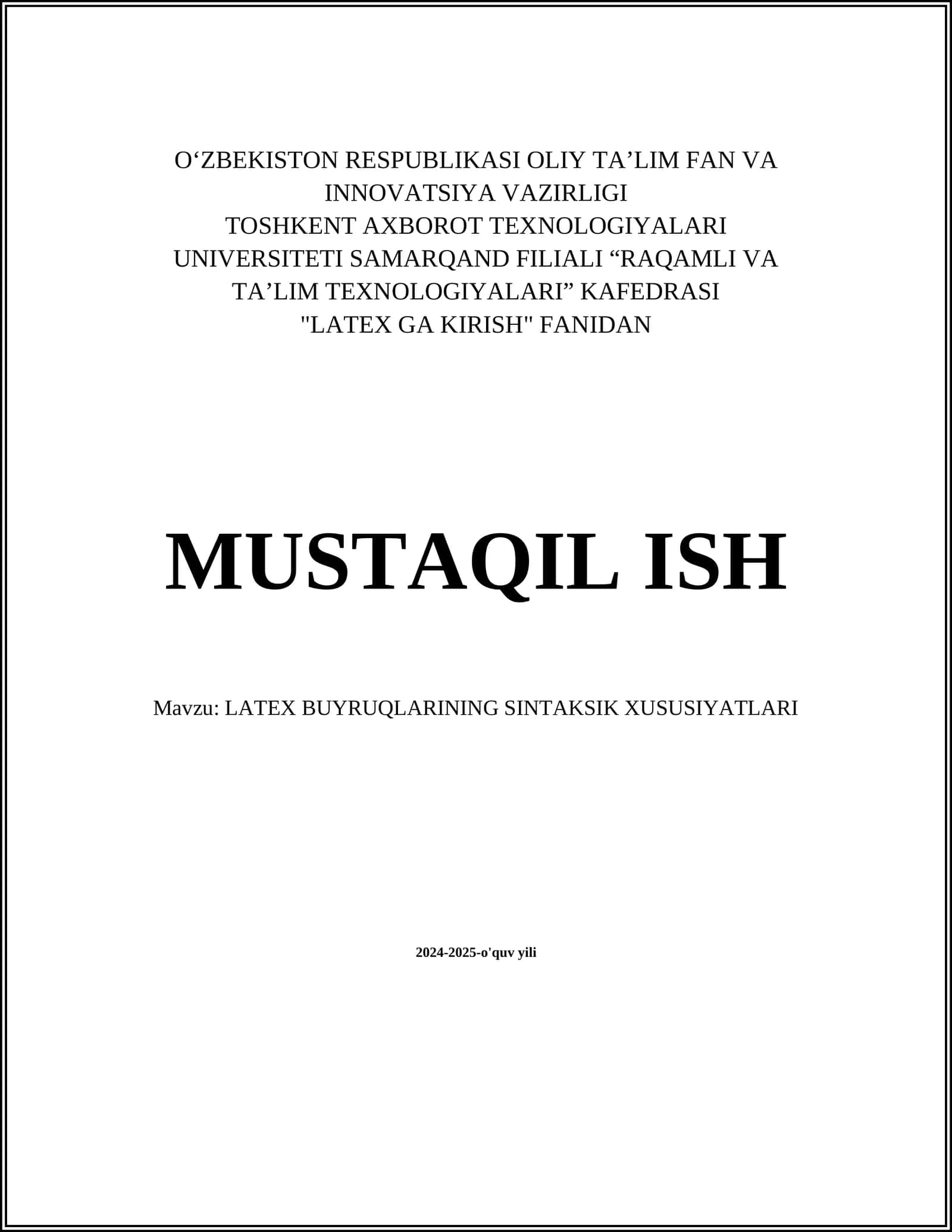 LATEX GA KIRISH 1