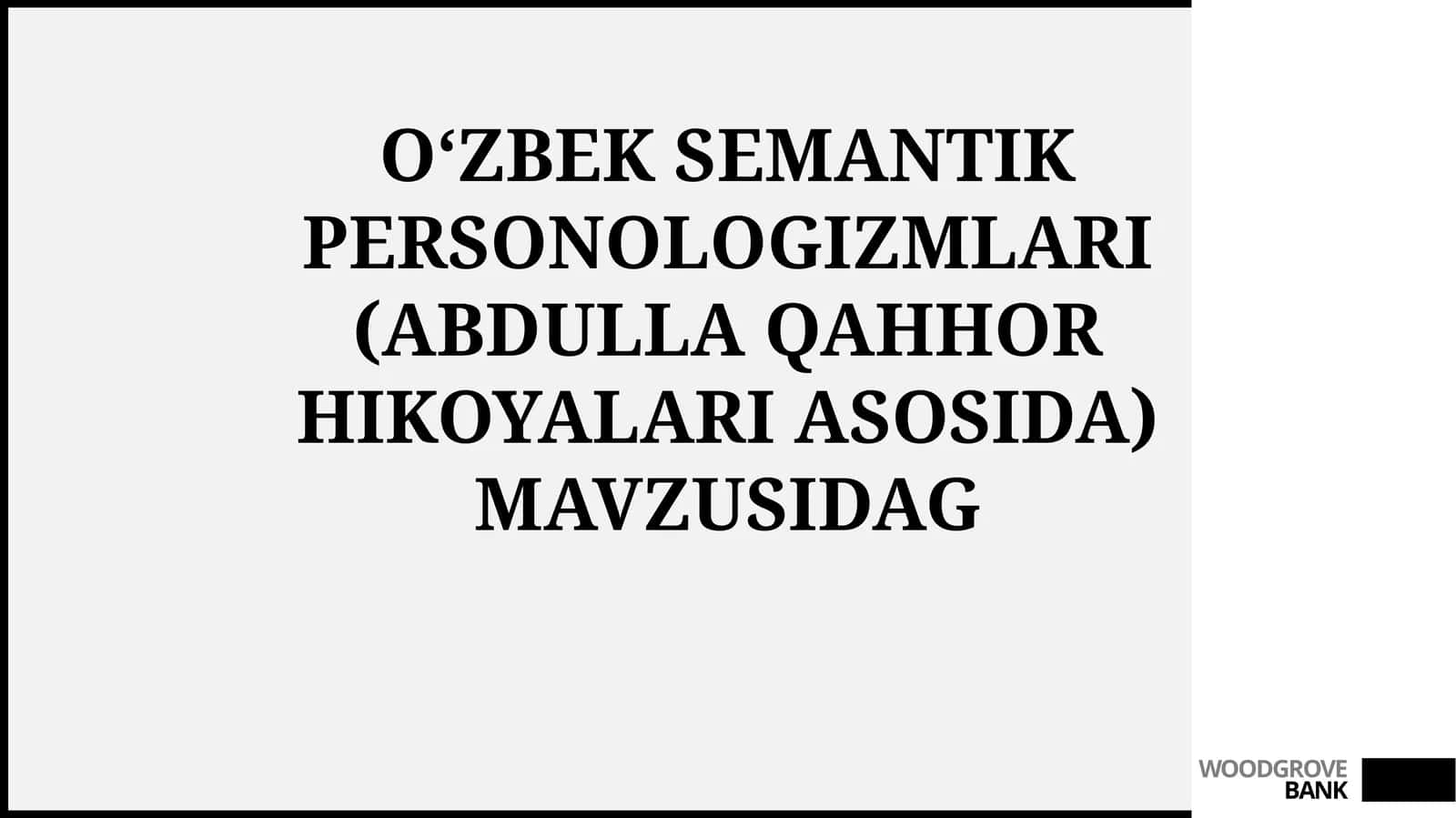 O‘ZBEK SEMANTIK PERSONOLOGIZMLARI 1