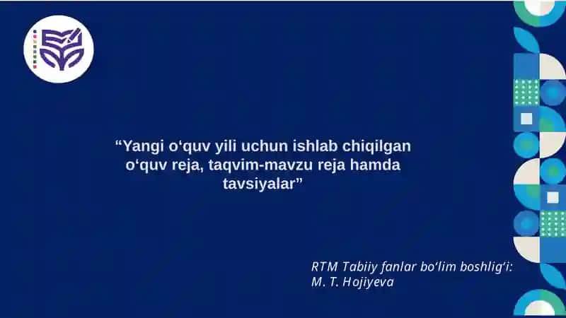 Yangi o‘quv yili uchun ishlab chiqilgan o‘quv reja