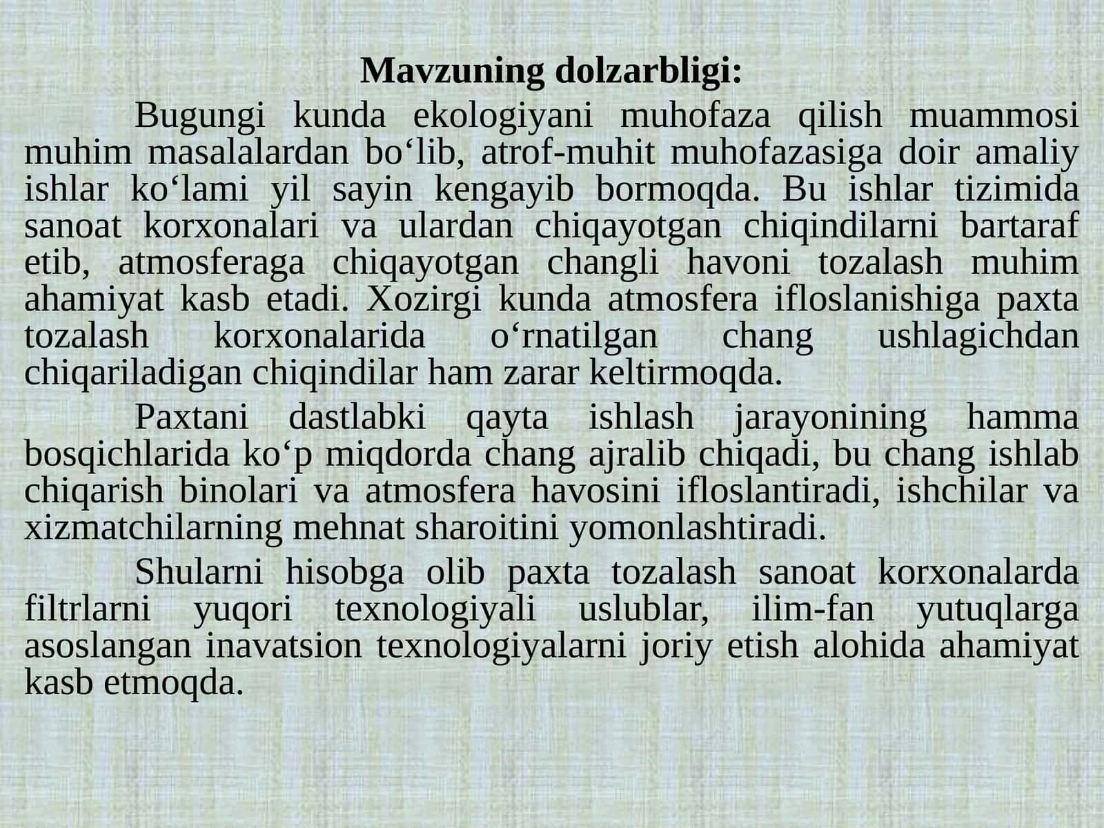 Ekologik muhofaza 1