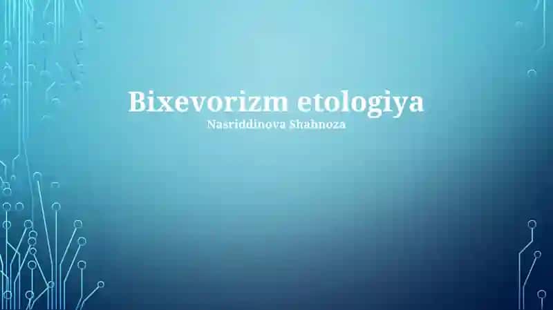 Bixevorizm etologiya