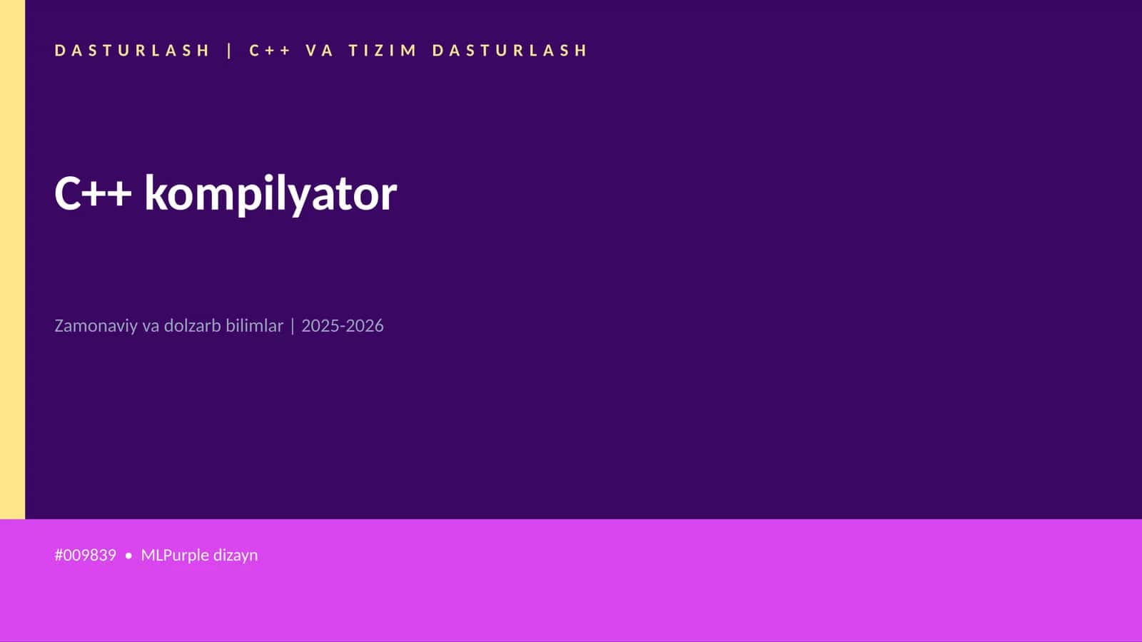 C++ kompilyator - Zamonaviy va dolzarb bilimlar 1