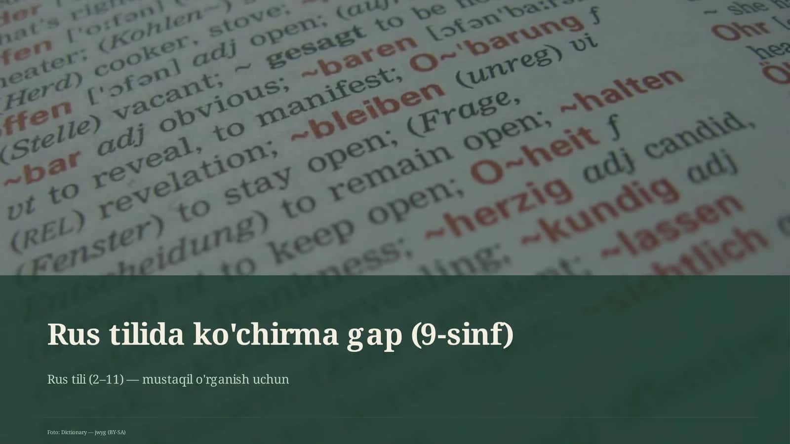 Rus tilida ko'chirma gap (9-sinf) 1