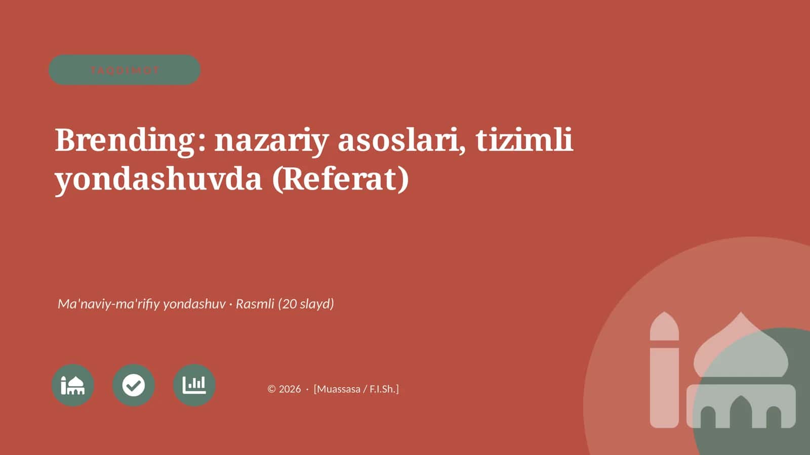 Brending: nazariy asoslari, tizimli yondashuvda (Referat) 1
