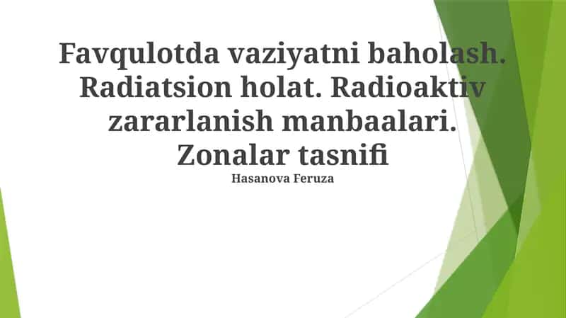 Radioaktiv ifloslanish manbalari 1