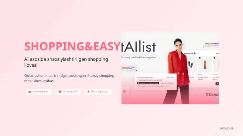 AI asosida shaxsiylashtirilgan shopping ilovasi 1