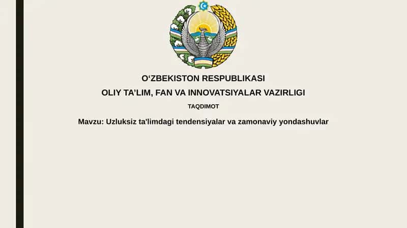 Umr bo'yi ta'limda tendensiyalar va zamonaviy yondashuvlar 1
