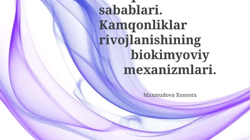 Anemiya turlari va sabablari 1