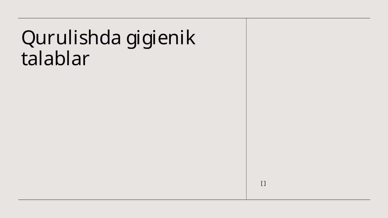 Qurulishda gigienik talablar 1