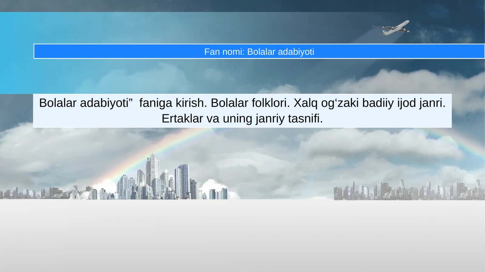 Bolalar adabiyoti 1