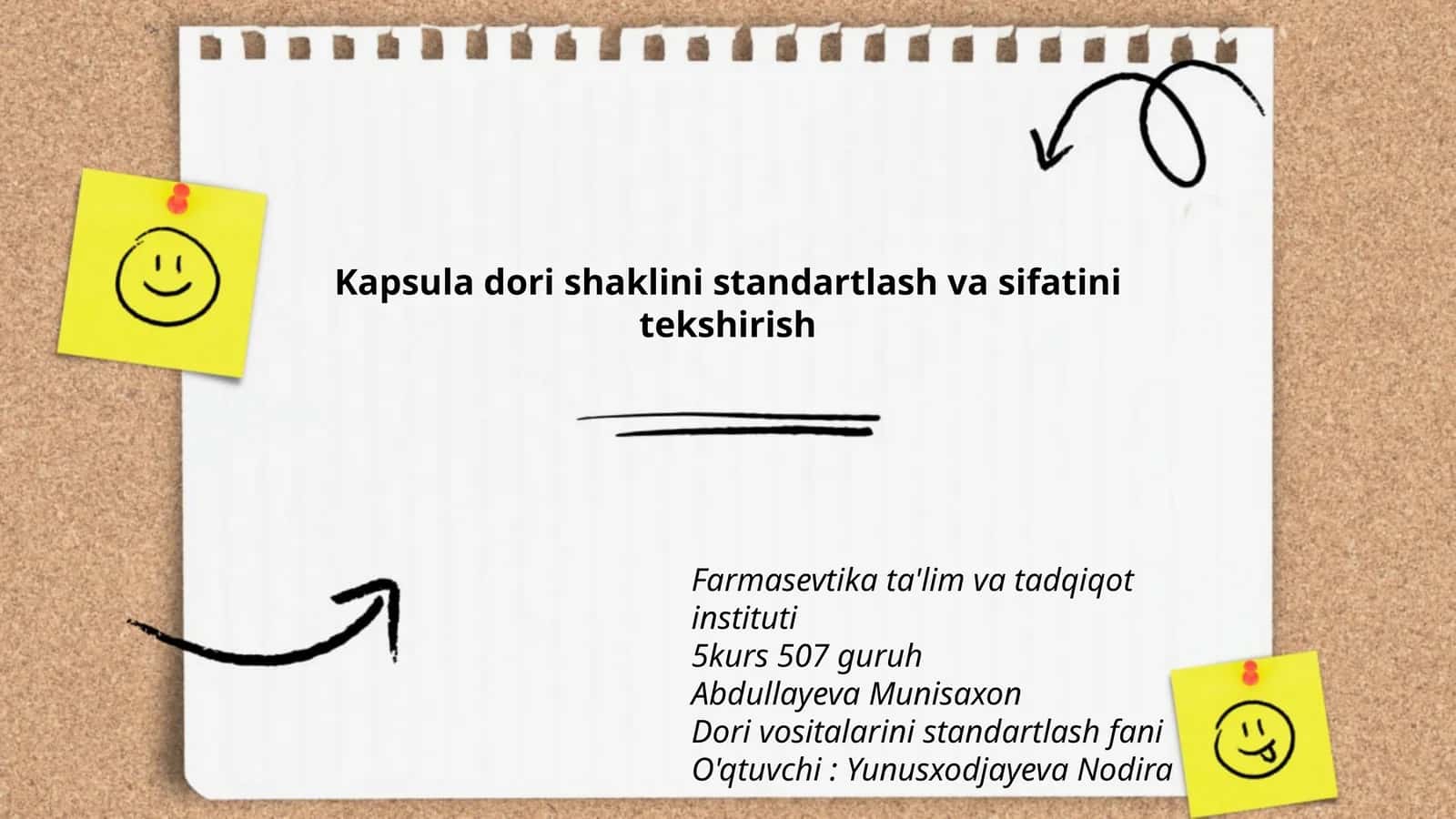 Kapsula dori shaklini standartlash va sifatini tekshirish 1