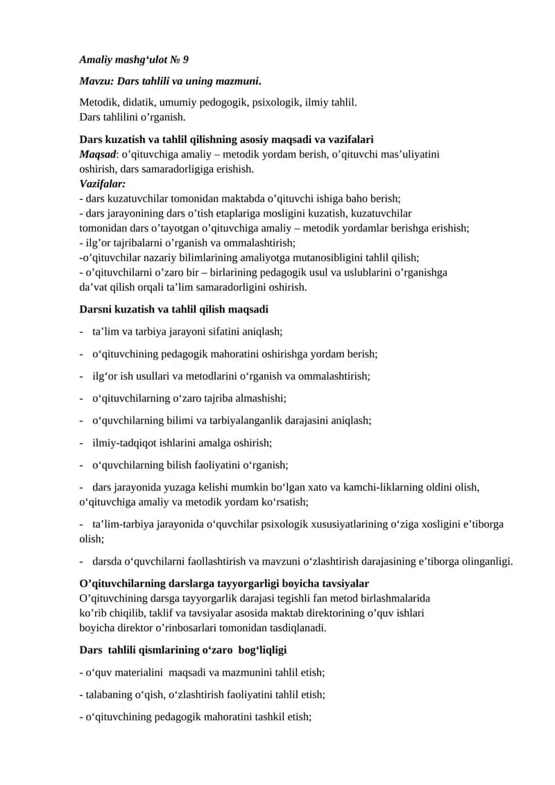 Amaliy mashg‘ulot № 9 1